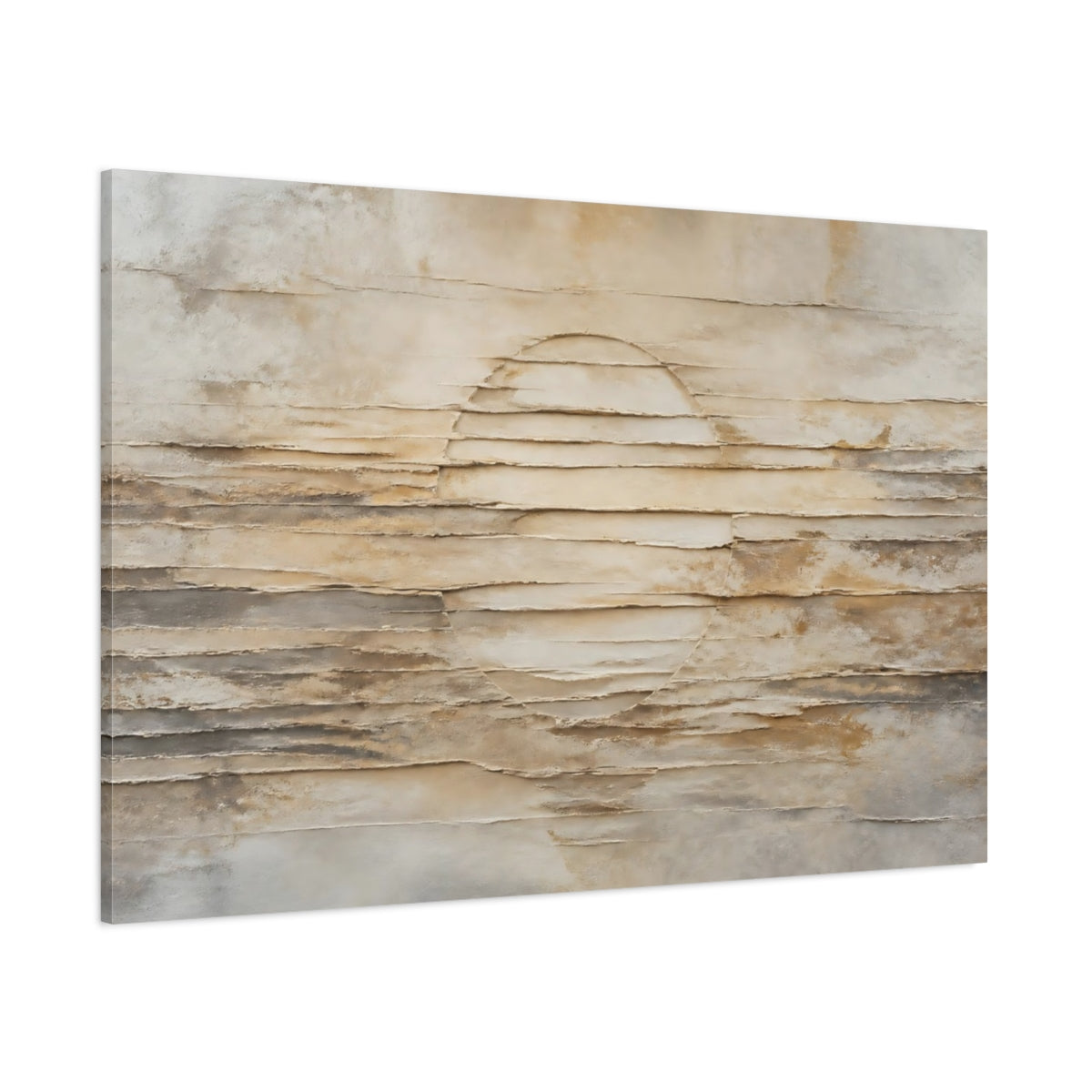 Side Mockup 1. Soft Arch Plaster Layers shown as canvas print