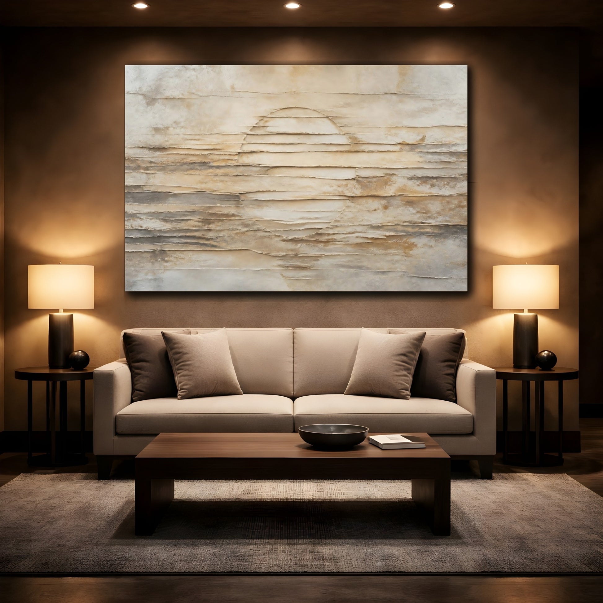 Mockup 2. Soft Arch Plaster Layers shown as canvas print