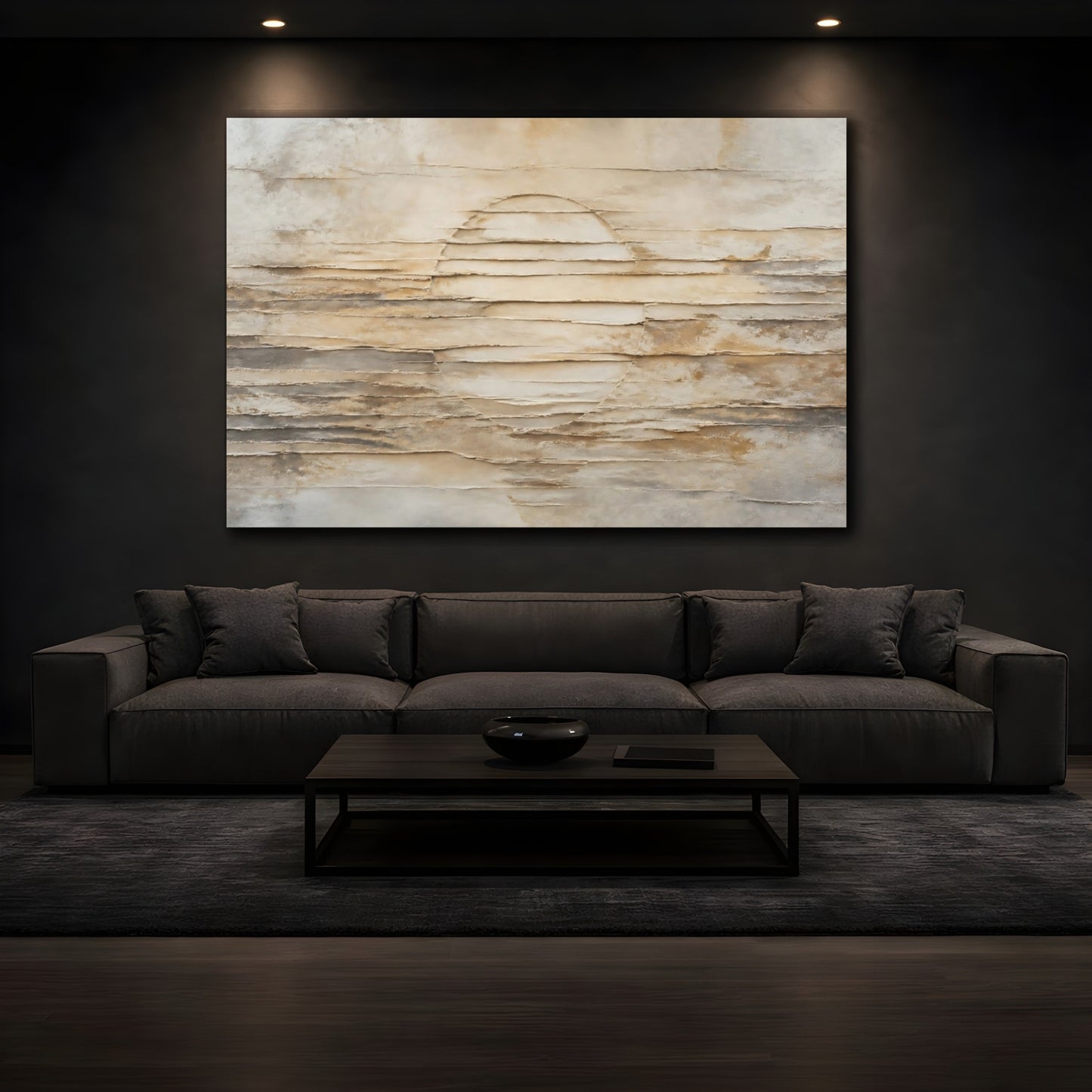 Mockup 3. Soft Arch Plaster Layers shown as canvas print