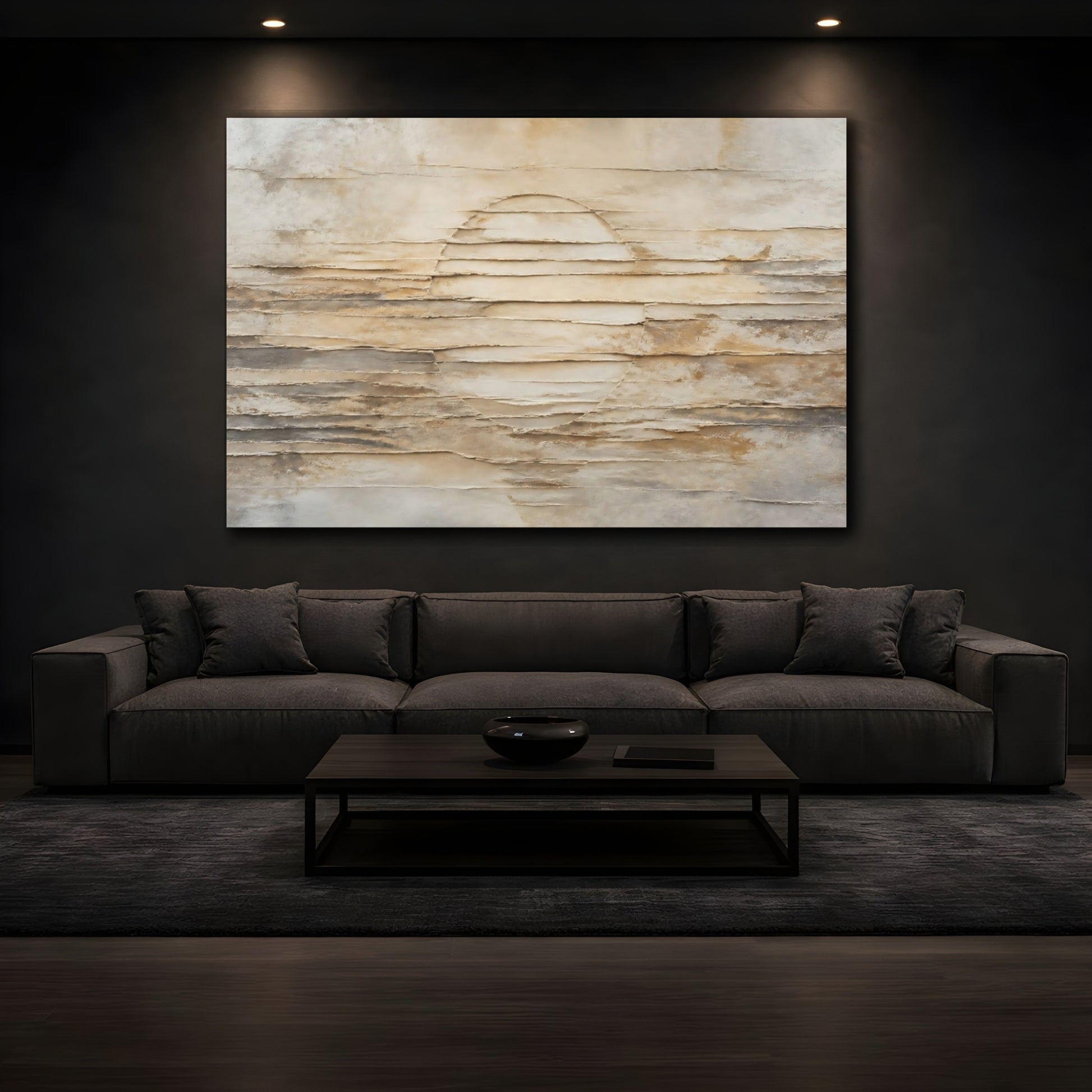 Mockup 3. Soft Arch Plaster Layers shown as canvas print