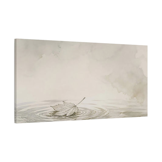 Main Mockup. Solitary Leaf Ripples shown as canvas print