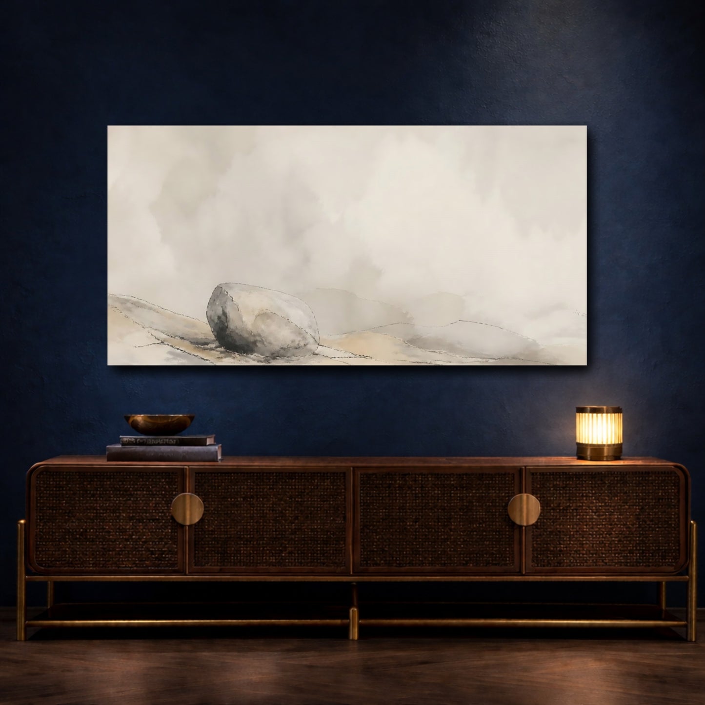 Mockup 4. Solitary Weathered Stone shown as canvas print