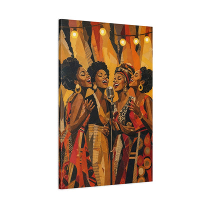 Main Mockup. Soulful Vintage Quartet shown as canvas print