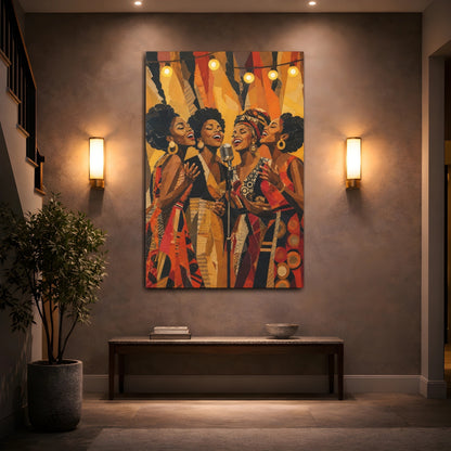 Mockup 2. Soulful Vintage Quartet shown as canvas print