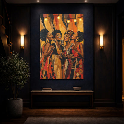 Mockup 4. Soulful Vintage Quartet shown as canvas print