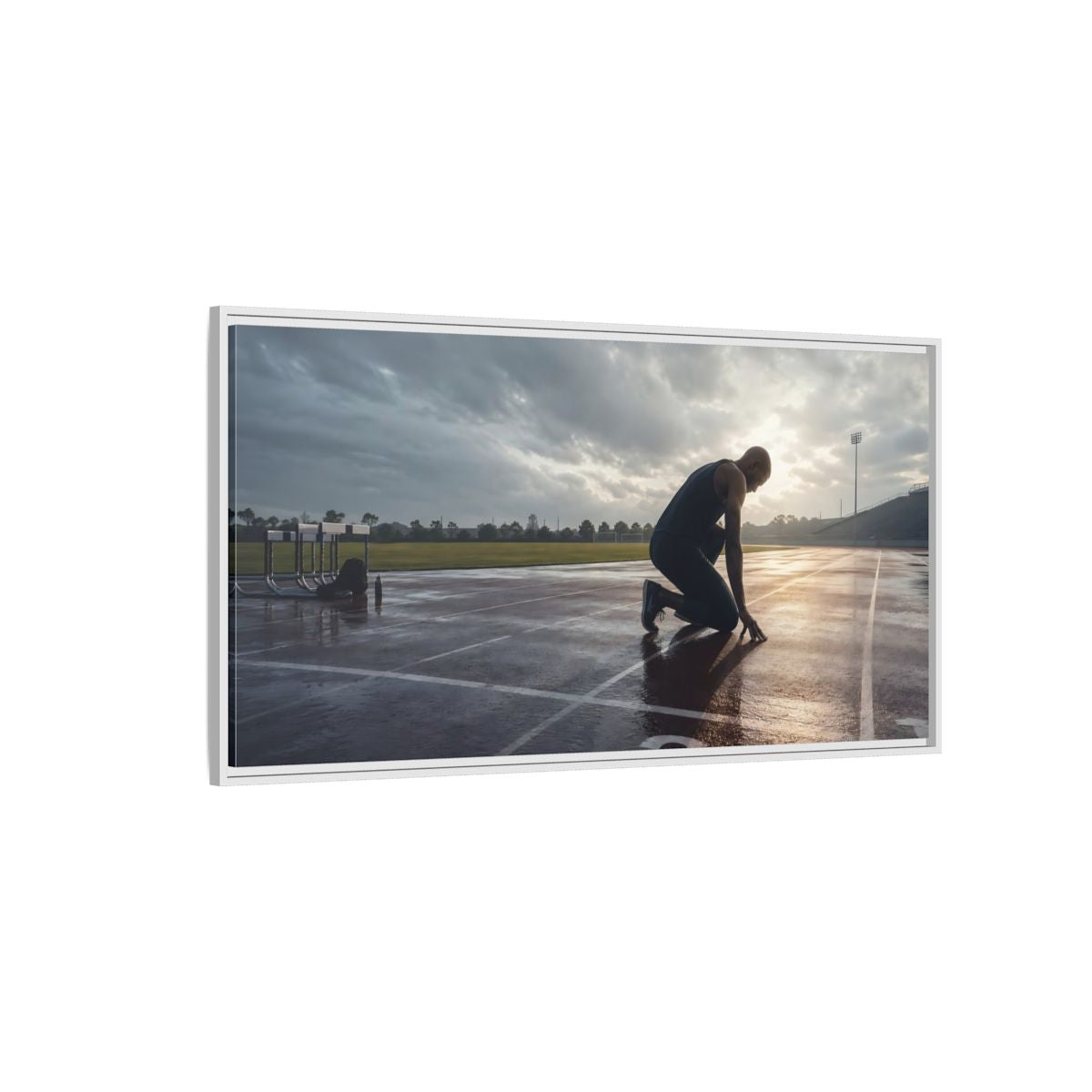 Side Mockup 3. Sports Athlete Sports Athlete shown as framed canvas print