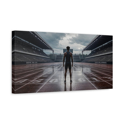 Side Mockup 3. Sports Athlete Gritty Sports shown as canvas print