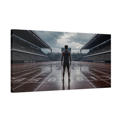 Side Mockup 1. Sports Athlete Gritty Sports shown as canvas print