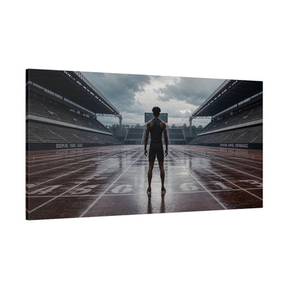 Side Mockup 2. Sports Athlete Gritty Sports shown as canvas print