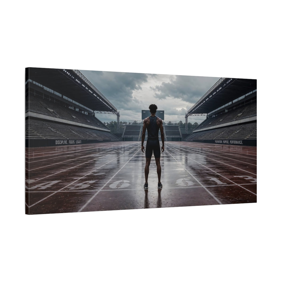 Main Mockup. Sports Athlete Gritty Sports shown as canvas print