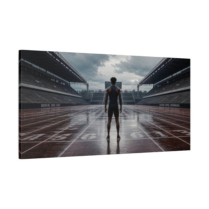 Main Mockup. Sports Athlete Gritty Sports shown as canvas print