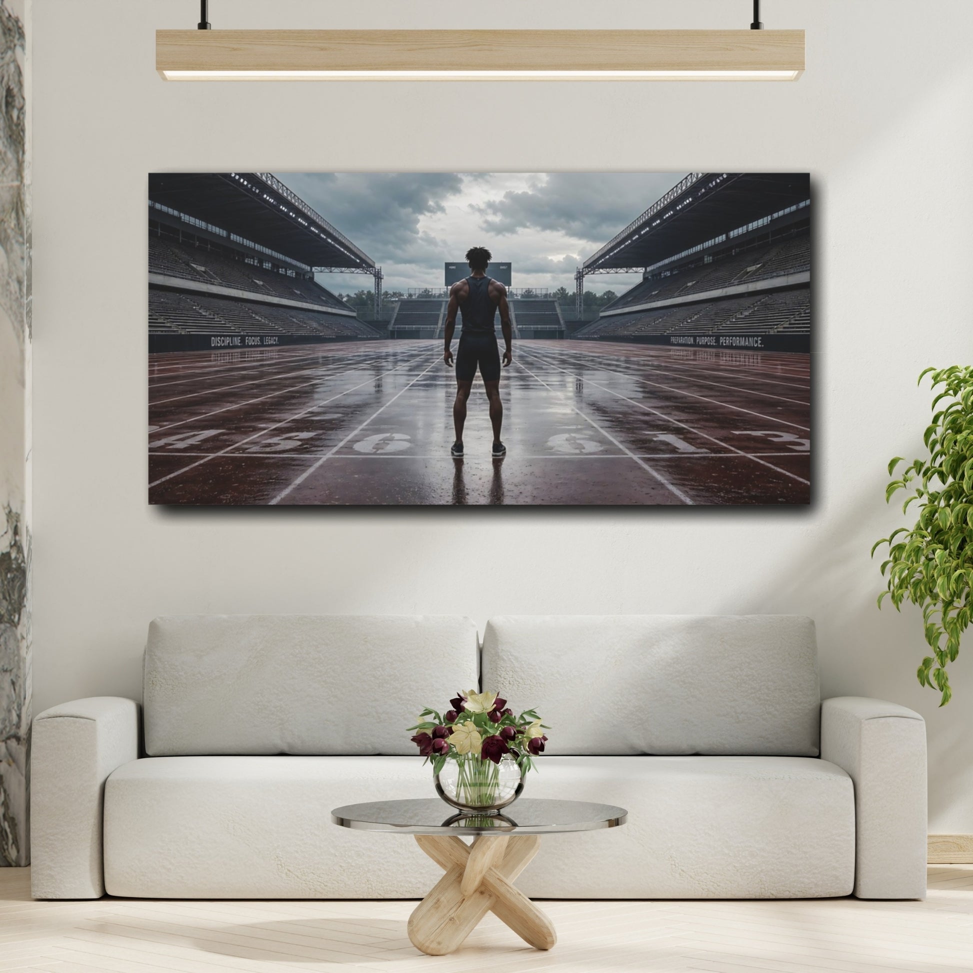 Mockup 2. Sports Athlete Gritty Sports shown as canvas print