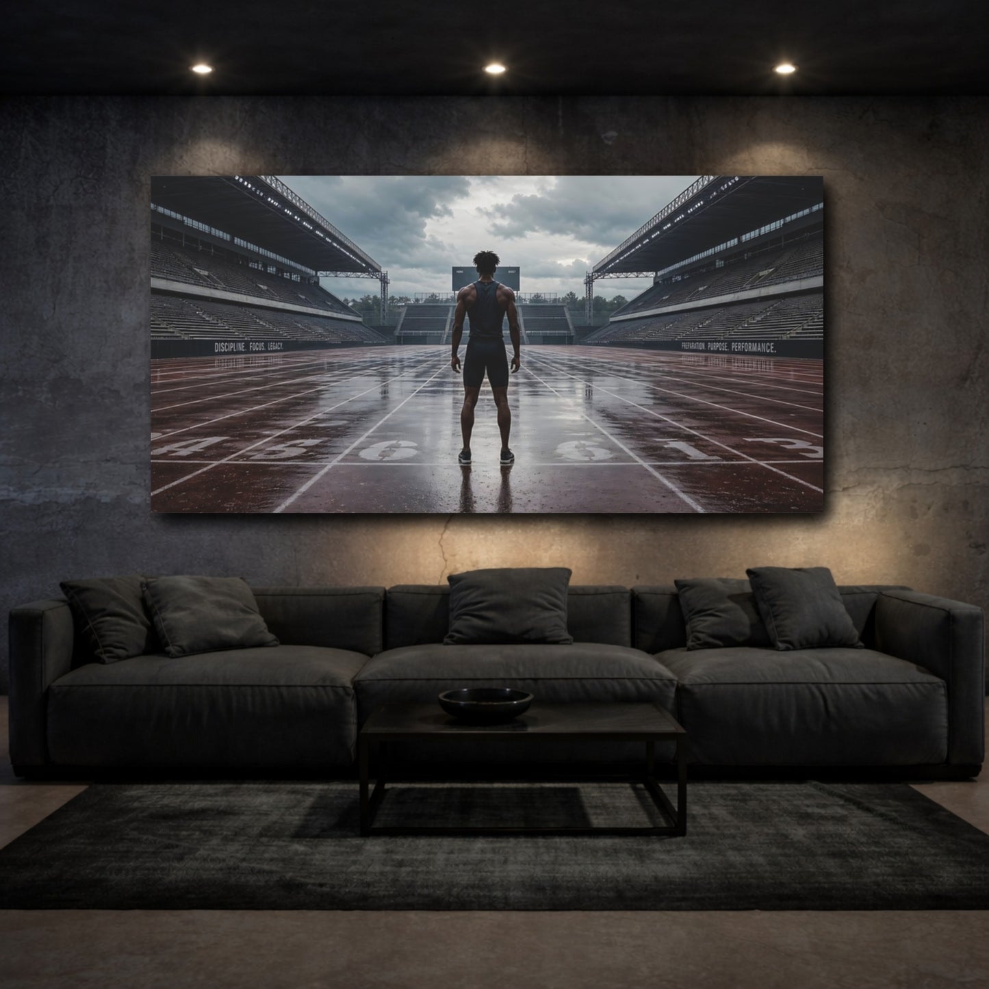 Mockup 4. Sports Athlete Gritty Sports shown as canvas print
