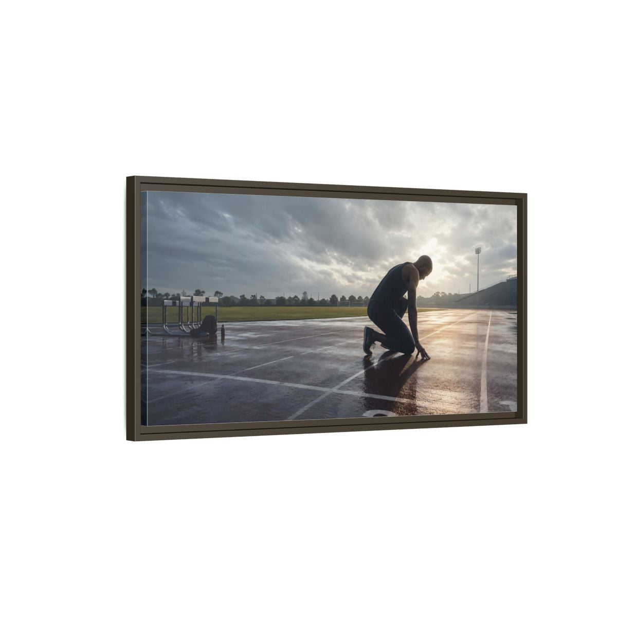 Main Mockup. Sports Athlete Sports Athlete shown as framed canvas print