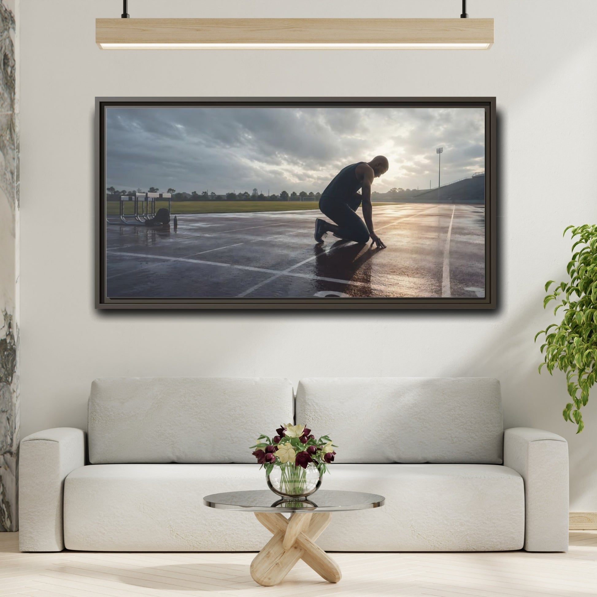 Mockup 2. Sports Athlete Sports Athlete shown as framed canvas print