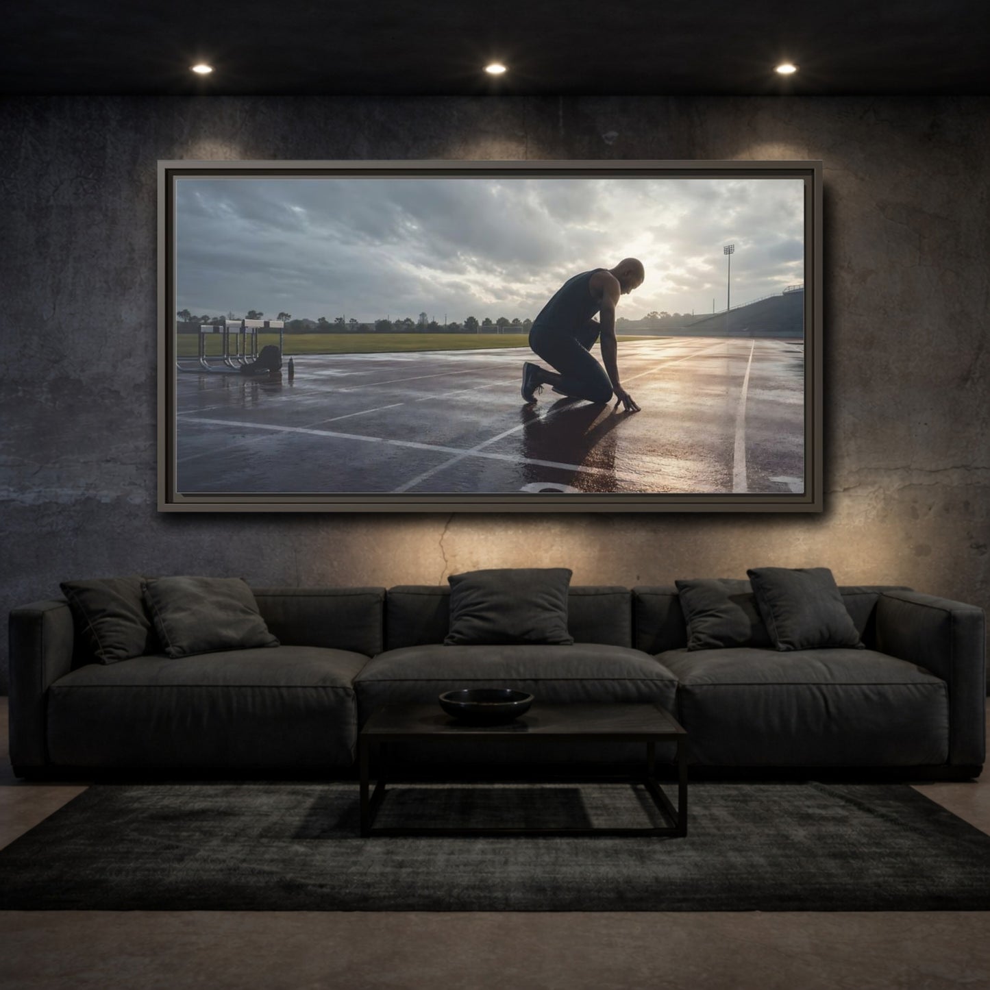 Mockup 3. Sports Athlete Sports Athlete shown as framed canvas print
