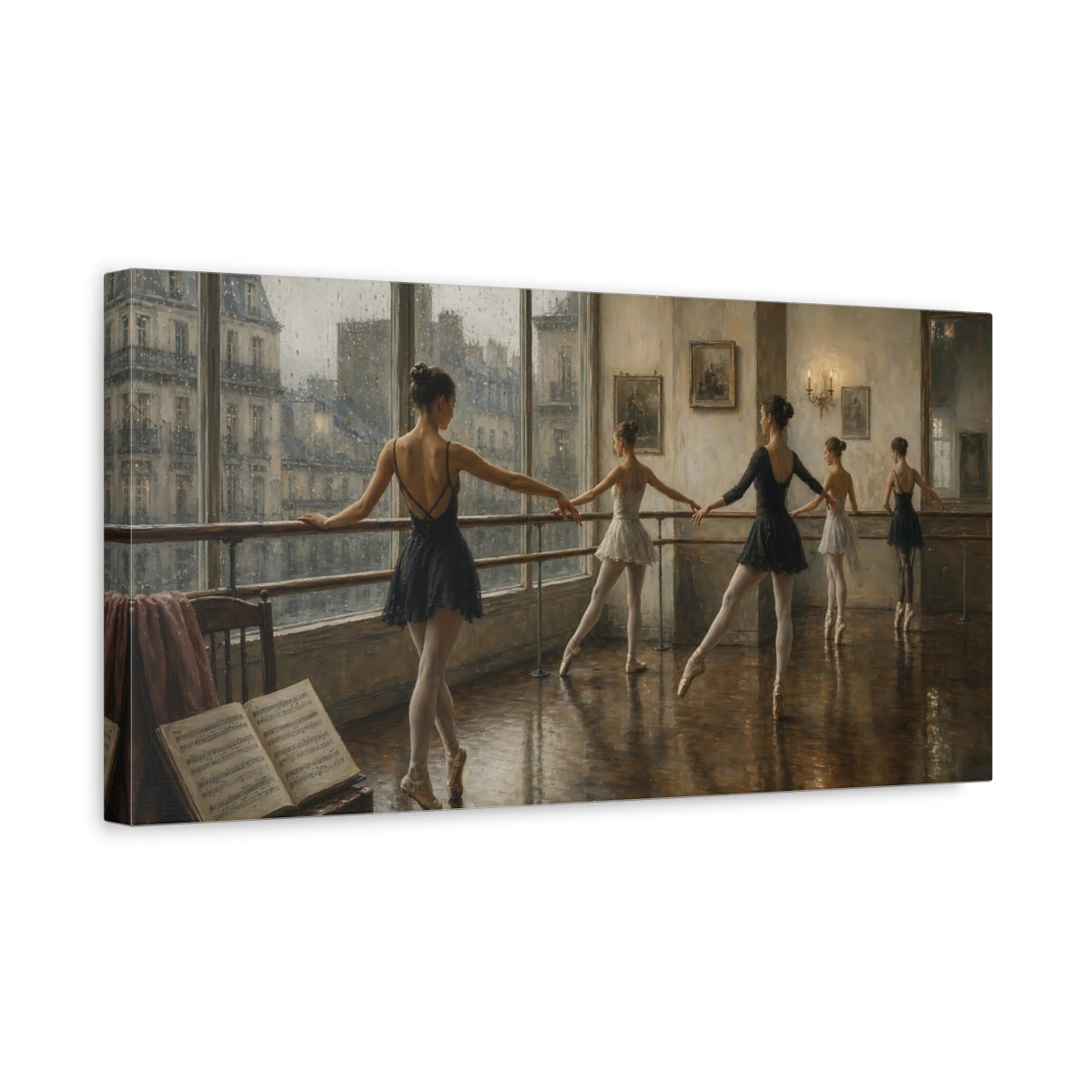Side Mockup 3. Sports Ballerinas Ballerinas Dance Studio shown as canvas print