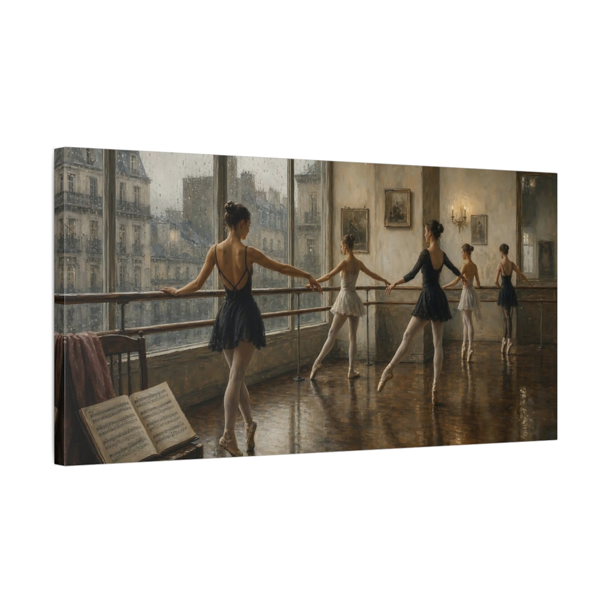Side Mockup 1. Sports Ballerinas Ballerinas Dance Studio shown as canvas print