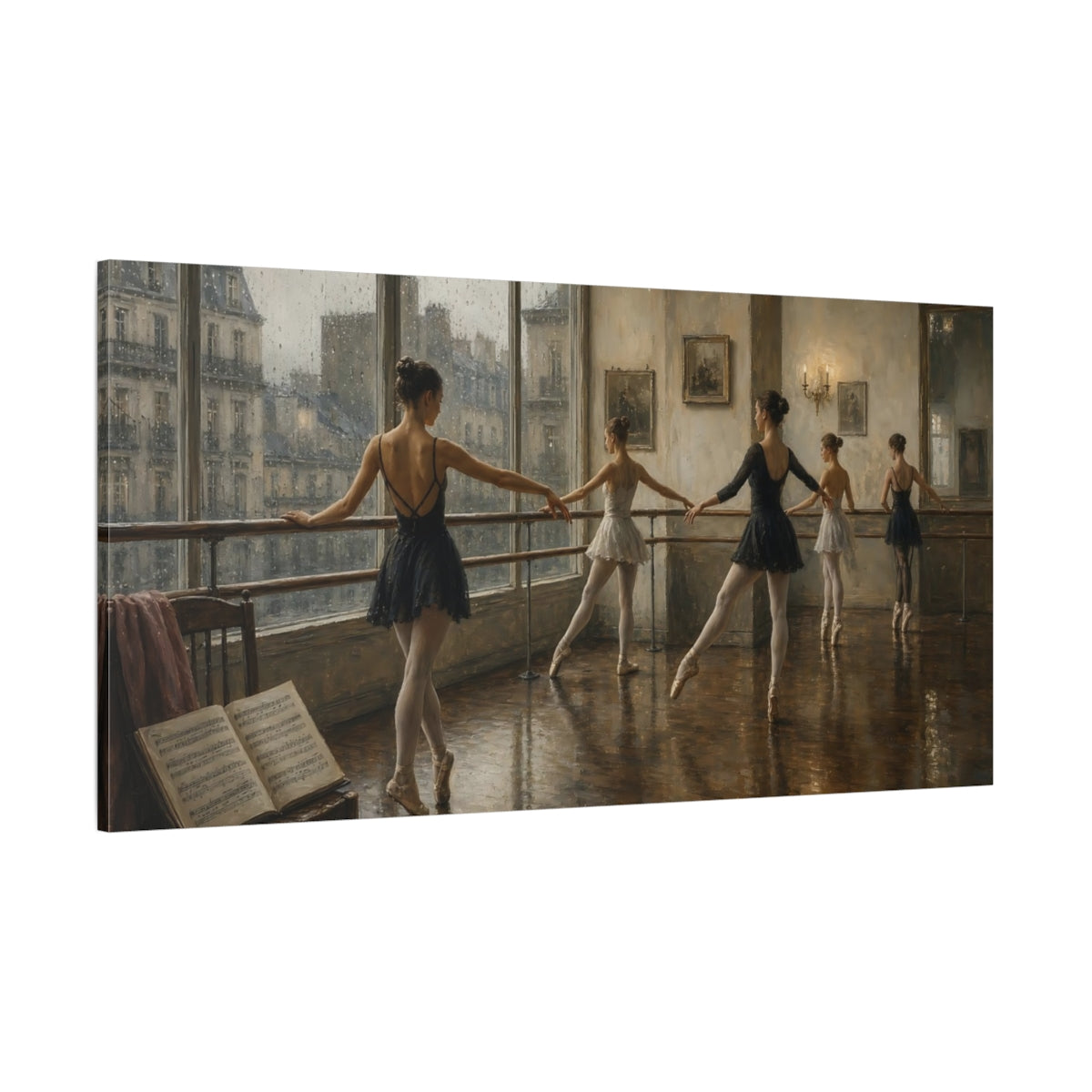 Side Mockup 2. Sports Ballerinas Ballerinas Dance Studio shown as canvas print