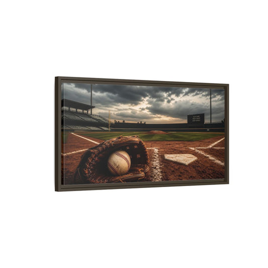 Main Mockup. Sports Baseball Field Baseball Field shown as framed canvas print