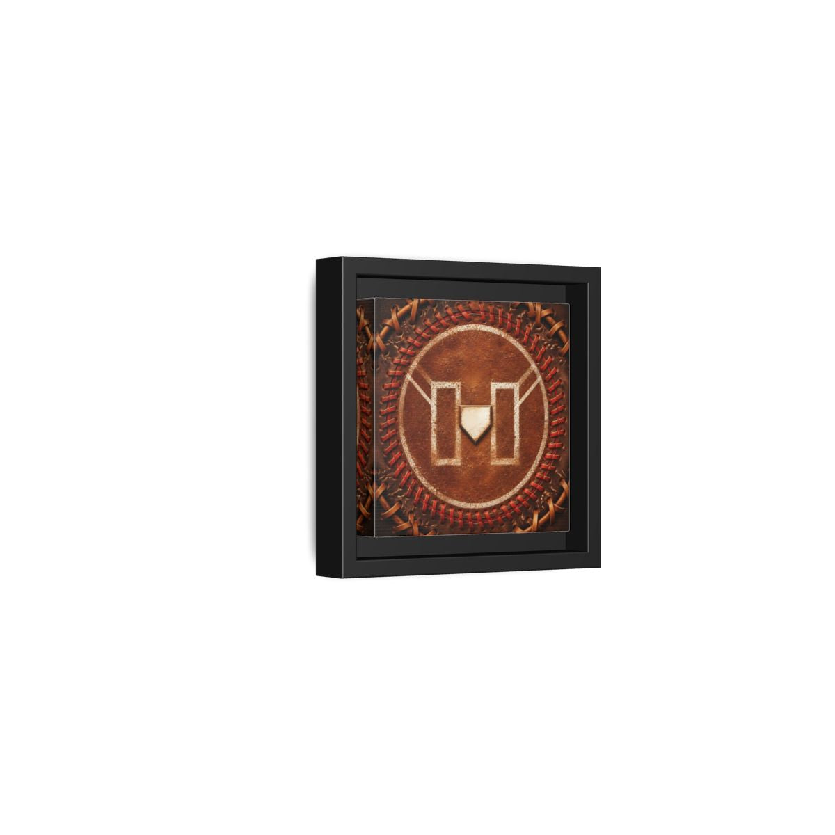 Side Mockup 24. Sports Baseball Field Baseball Home Plate shown as framed canvas print