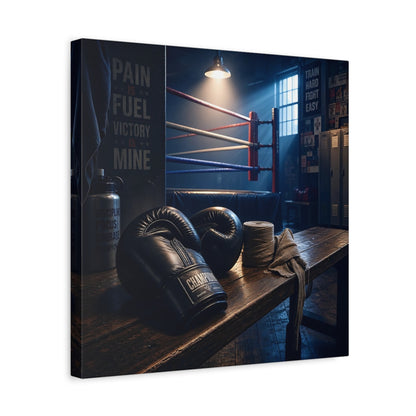 Side Mockup 6. Sports Boxing Gloves Boxing Gym Vibe shown as canvas print