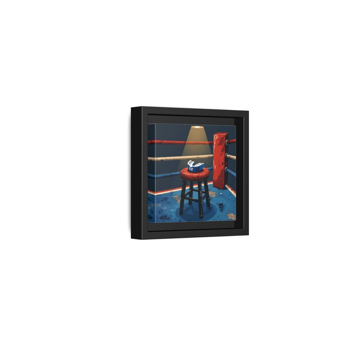 Side Mockup 24. Sports Boxing Ring Boxing Ring Art shown as framed canvas print