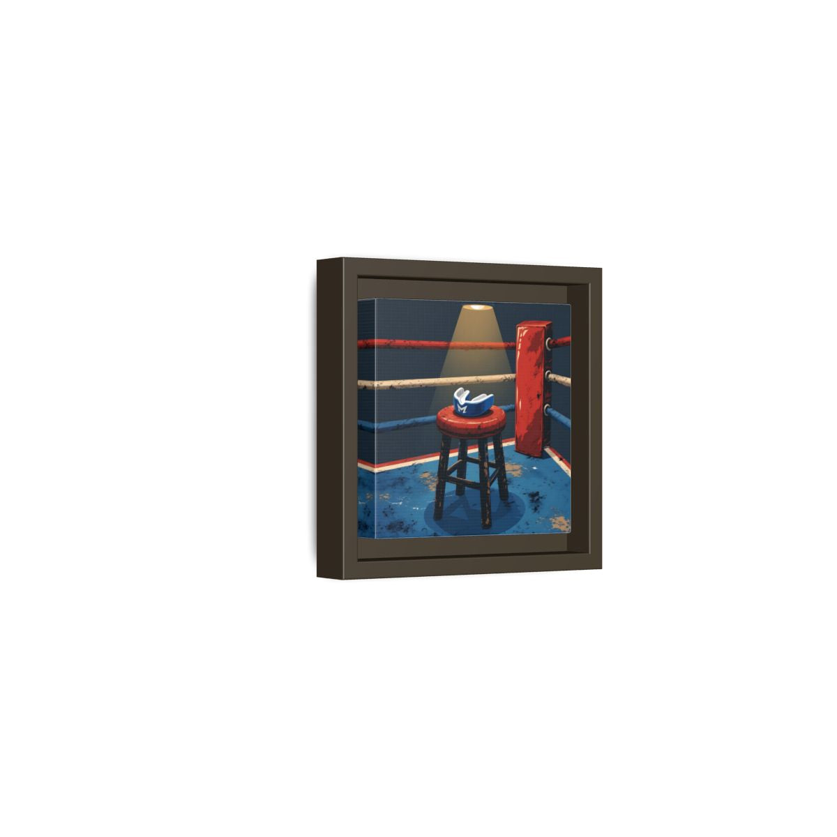 Side Mockup 23. Sports Boxing Ring Boxing Ring Art shown as framed canvas print
