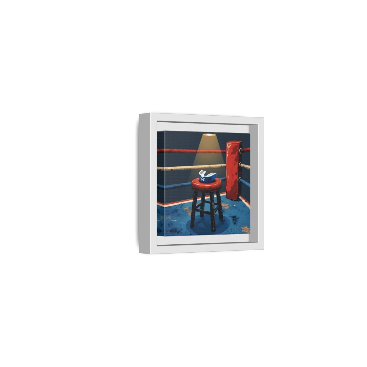 Side Mockup 22. Sports Boxing Ring Boxing Ring Art shown as framed canvas print