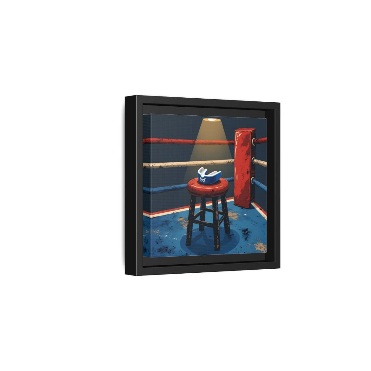 Side Mockup 3. Sports Boxing Ring Boxing Ring Art shown as framed canvas print
