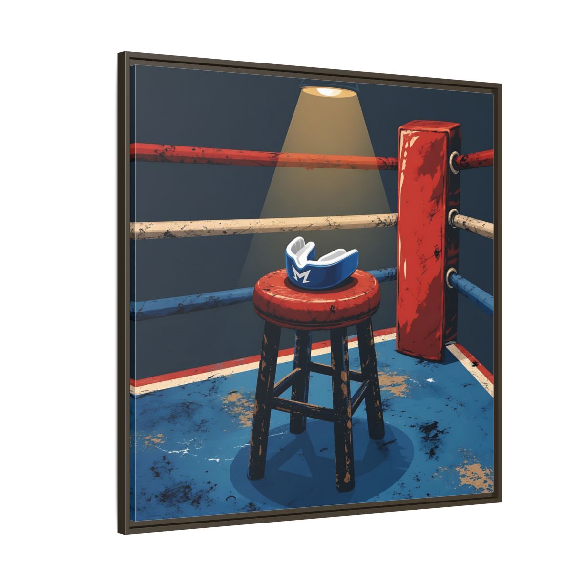 Side Mockup 5. Sports Boxing Ring Boxing Ring Art shown as framed canvas print