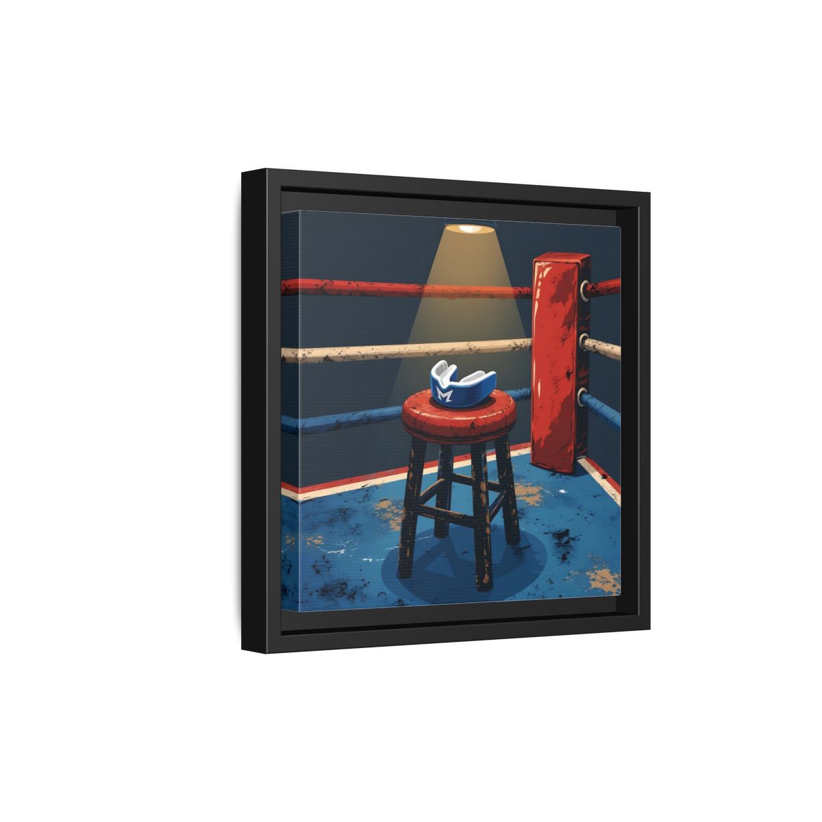 Side Mockup 21. Sports Boxing Ring Boxing Ring Art shown as framed canvas print