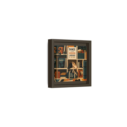 Side Mockup 23. Sports Dance & Yoga Teal Orange shown as framed canvas print