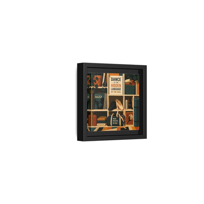 Side Mockup 24. Sports Dance & Yoga Teal Orange shown as framed canvas print