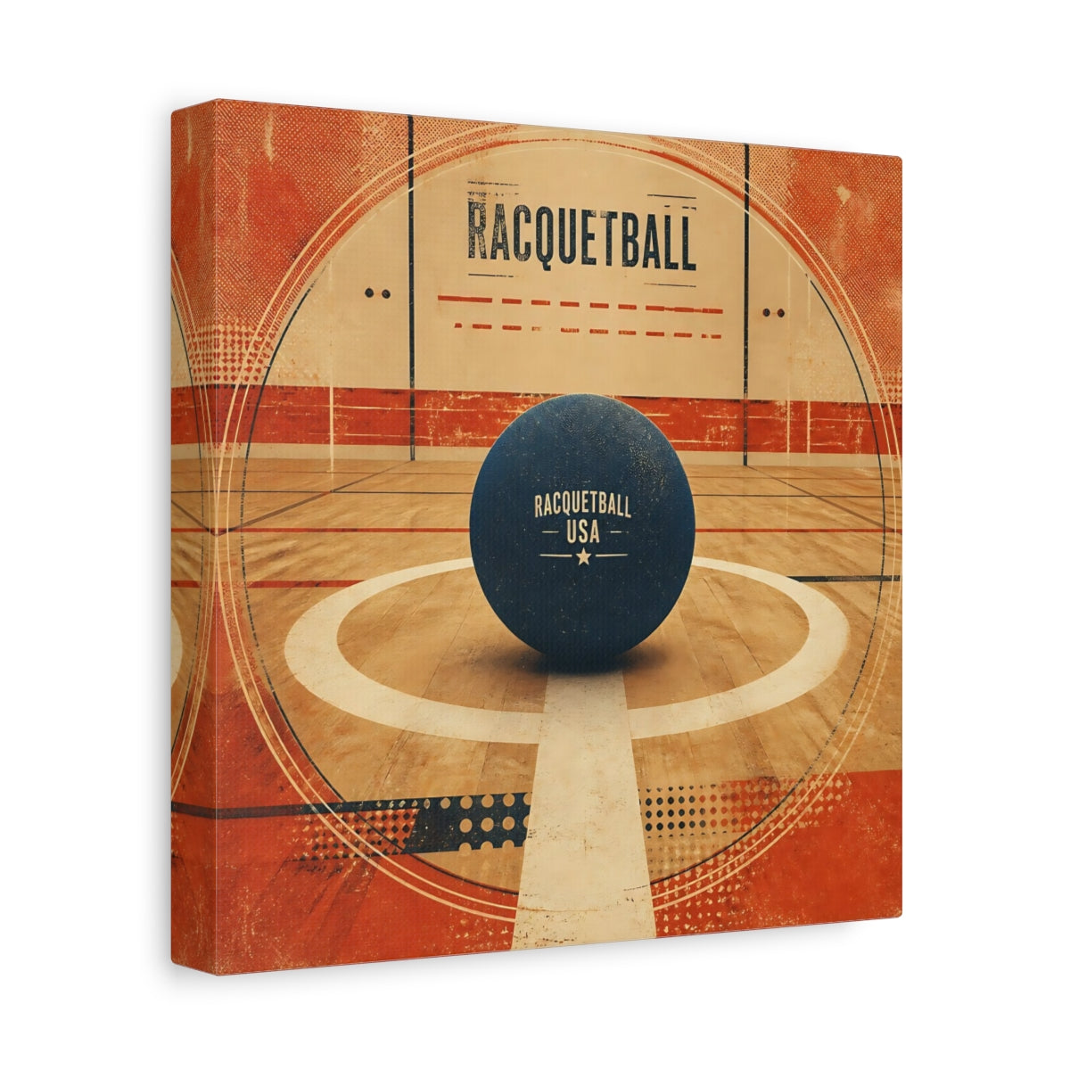 Side Mockup 9. Sports Racquetball Racquetball Art shown as canvas print