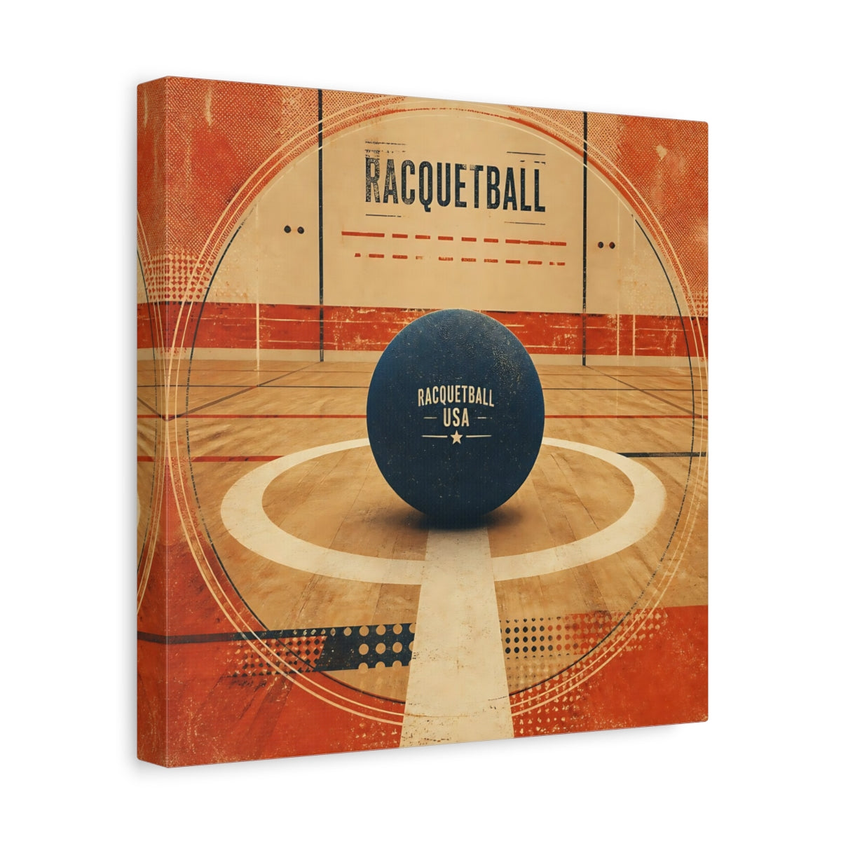 Side Mockup 8. Sports Racquetball Racquetball Art shown as canvas print