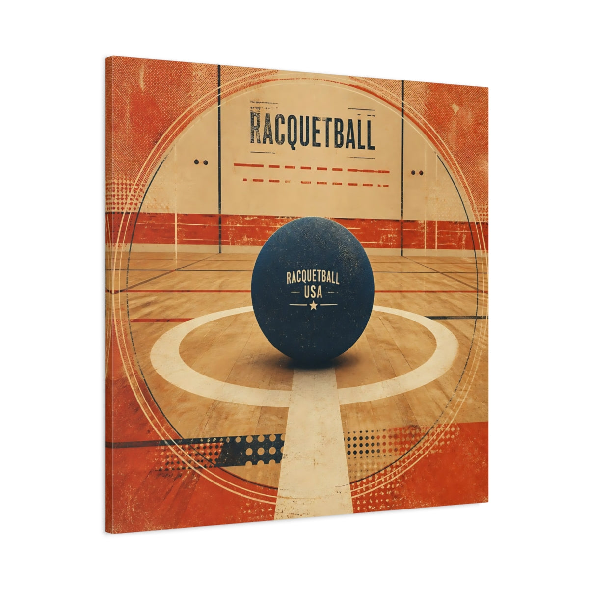Main Mockup. Sports Racquetball Racquetball Art shown as canvas print