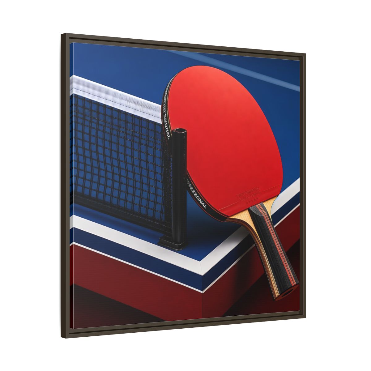 Main Mockup. Sports Table Tennis Paddle Table Tennis Sports shown as framed canvas print