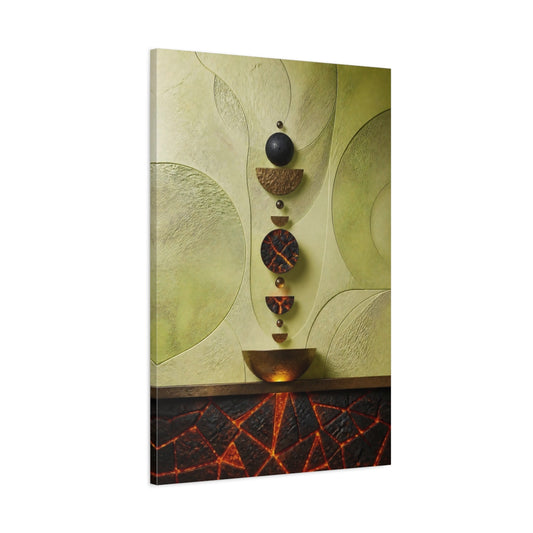 Main Mockup. Stacked Discs Accent shown as canvas print