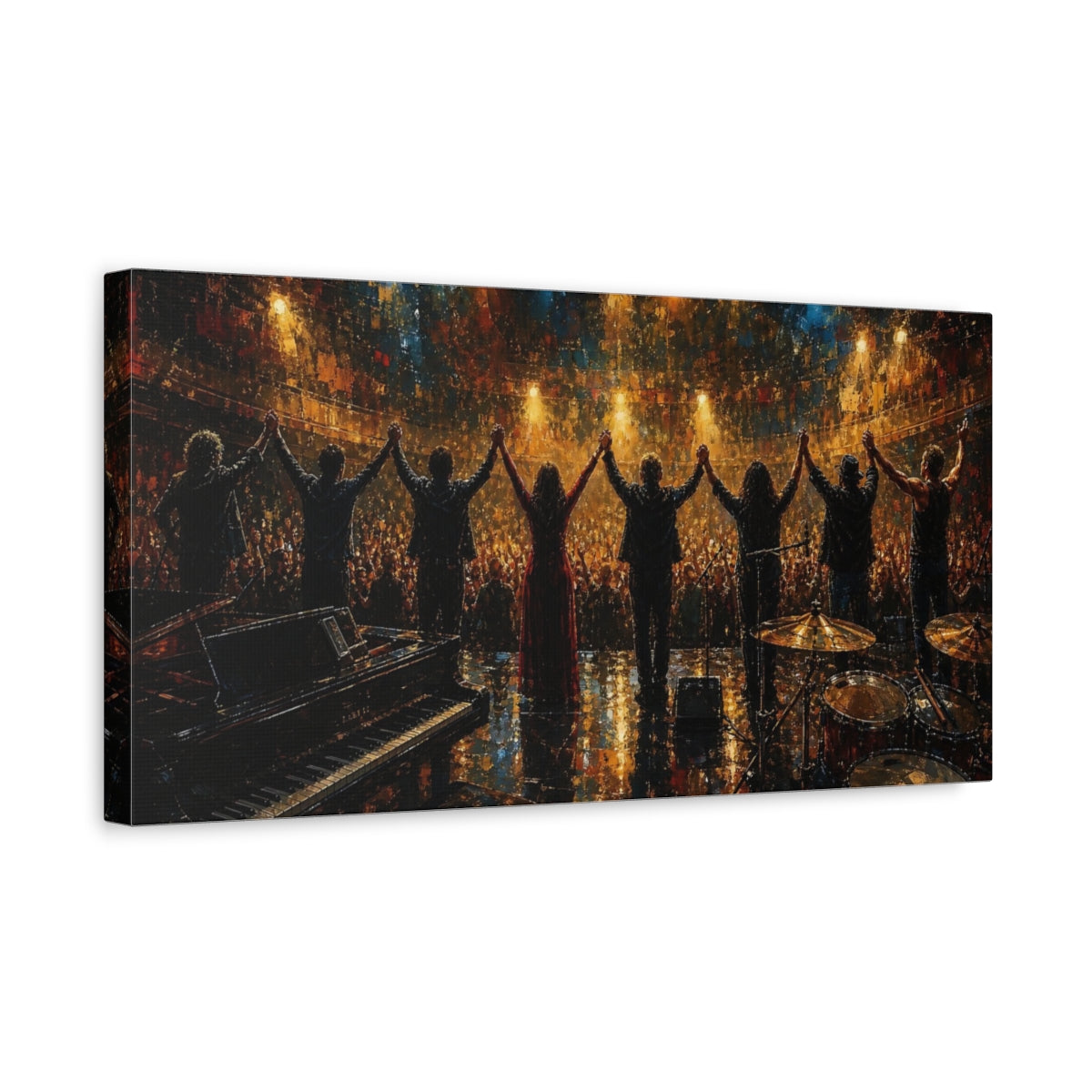 Side Mockup 3. Standing Ovation shown as canvas print