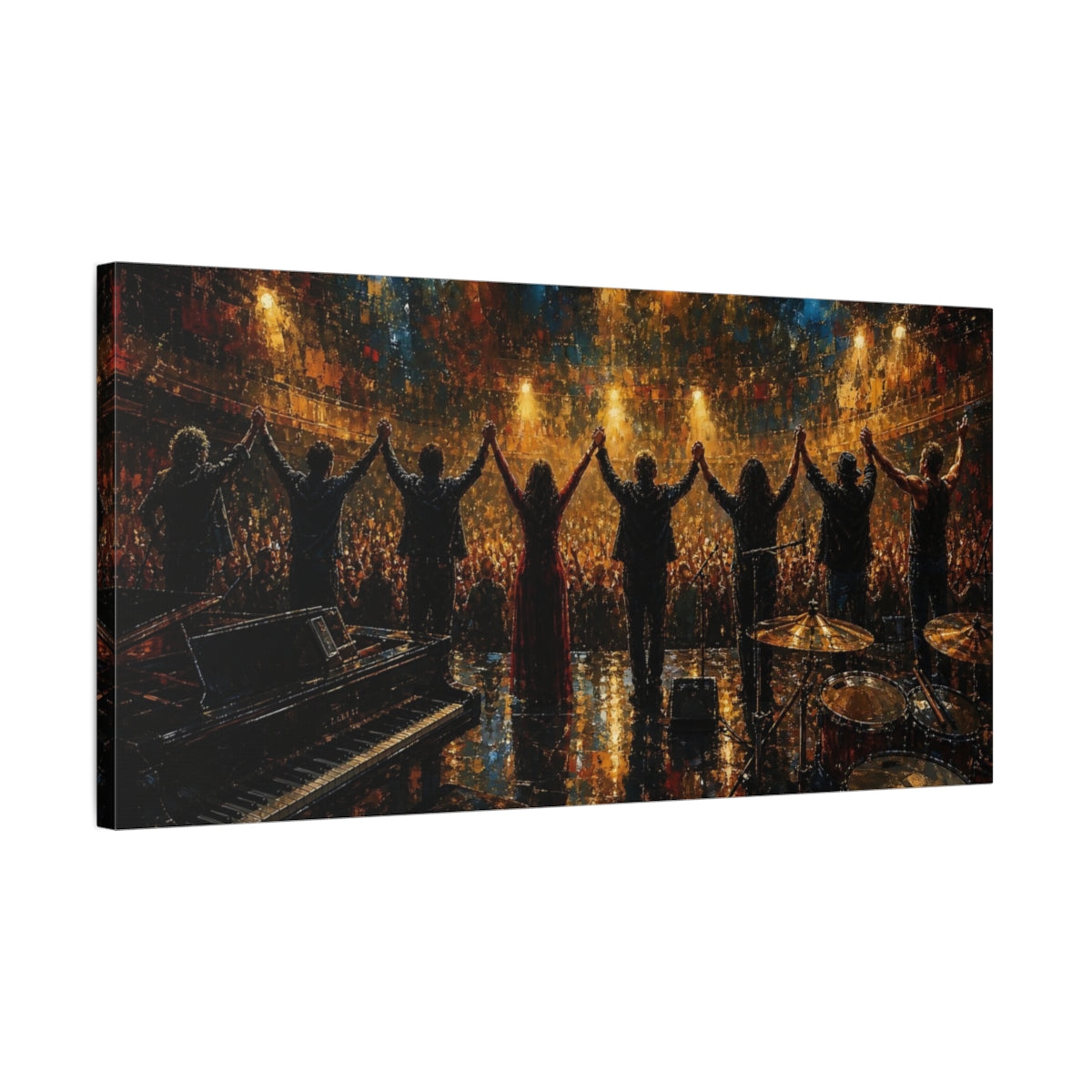 Side Mockup 1. Standing Ovation shown as canvas print