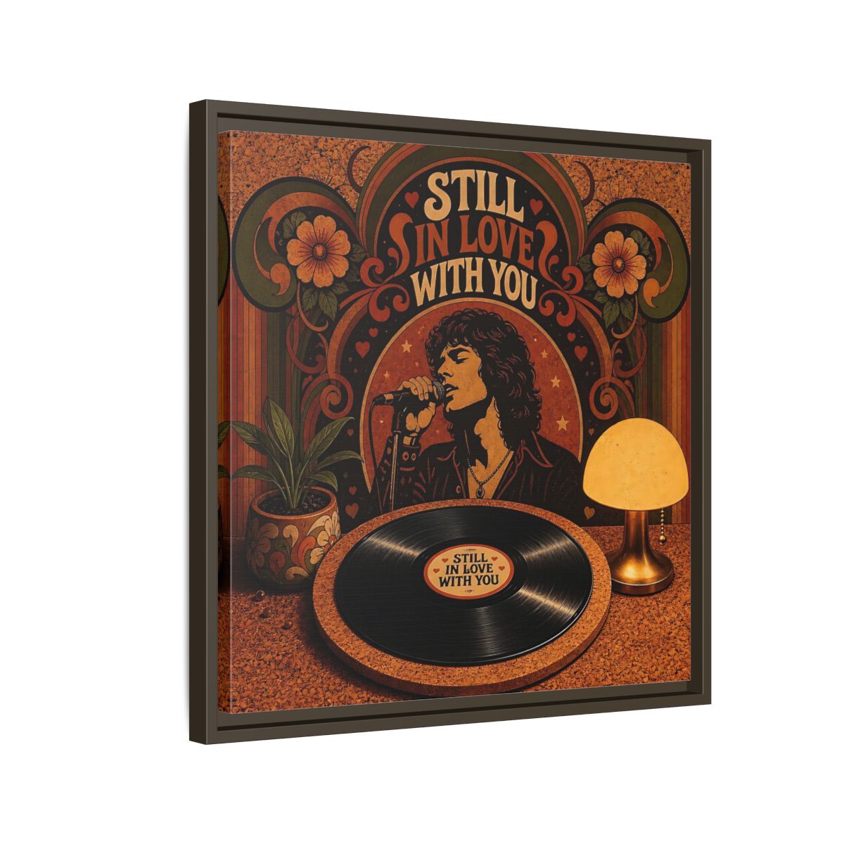 Side Mockup 11. Still In Love With You shown as framed canvas print