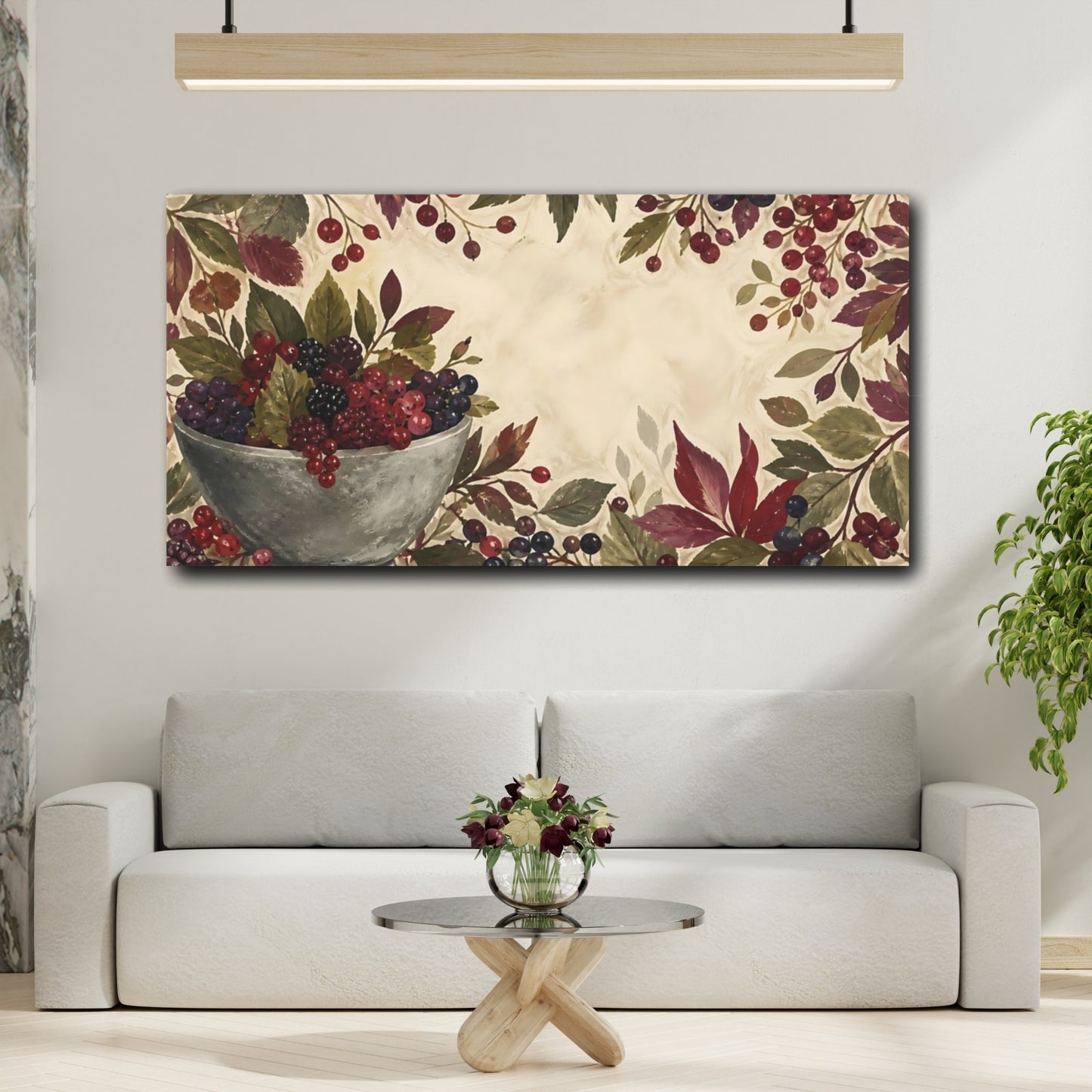 Mockup 2. Stone Bowl Of Berries shown as canvas print