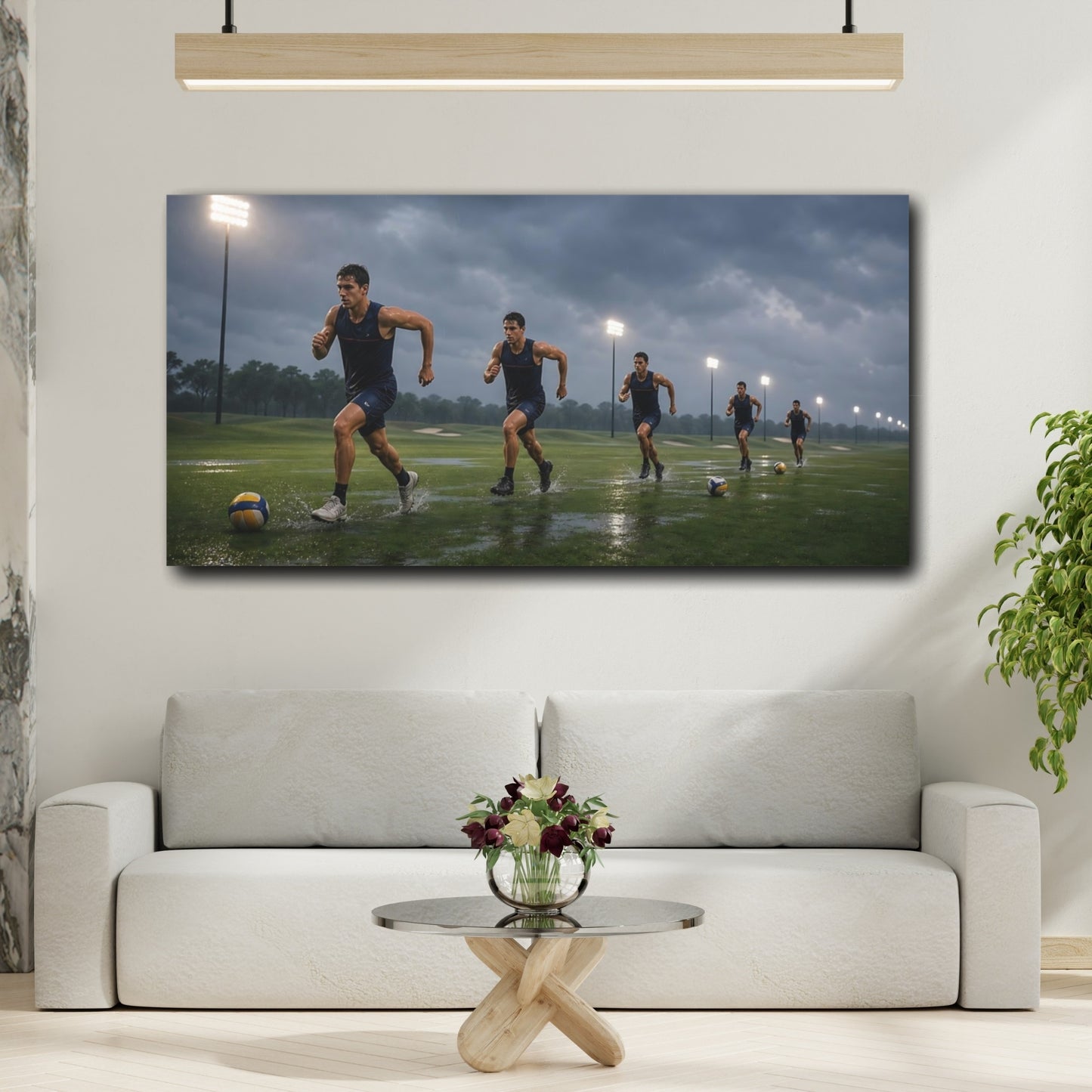 Mockup 2. Stormy Sprint Training shown as canvas print