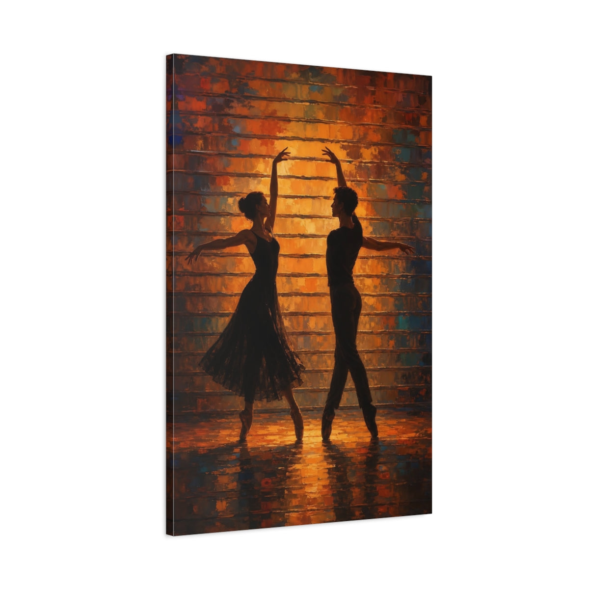Main Mockup. Sunlit Ballet Duet shown as canvas print