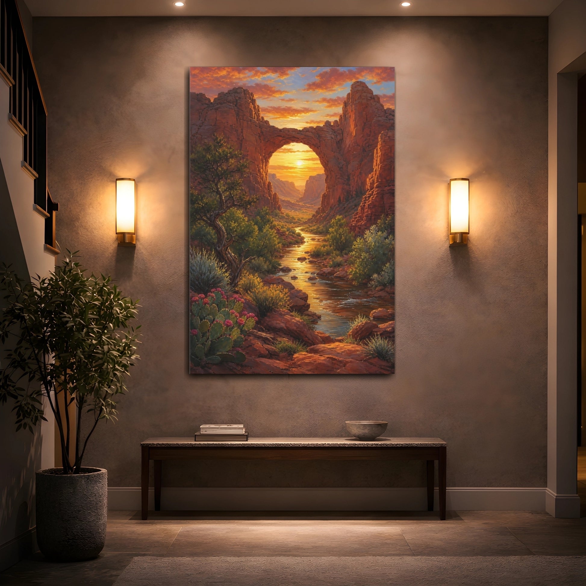 Mockup 2. Sunlit Desert Arch shown as canvas print