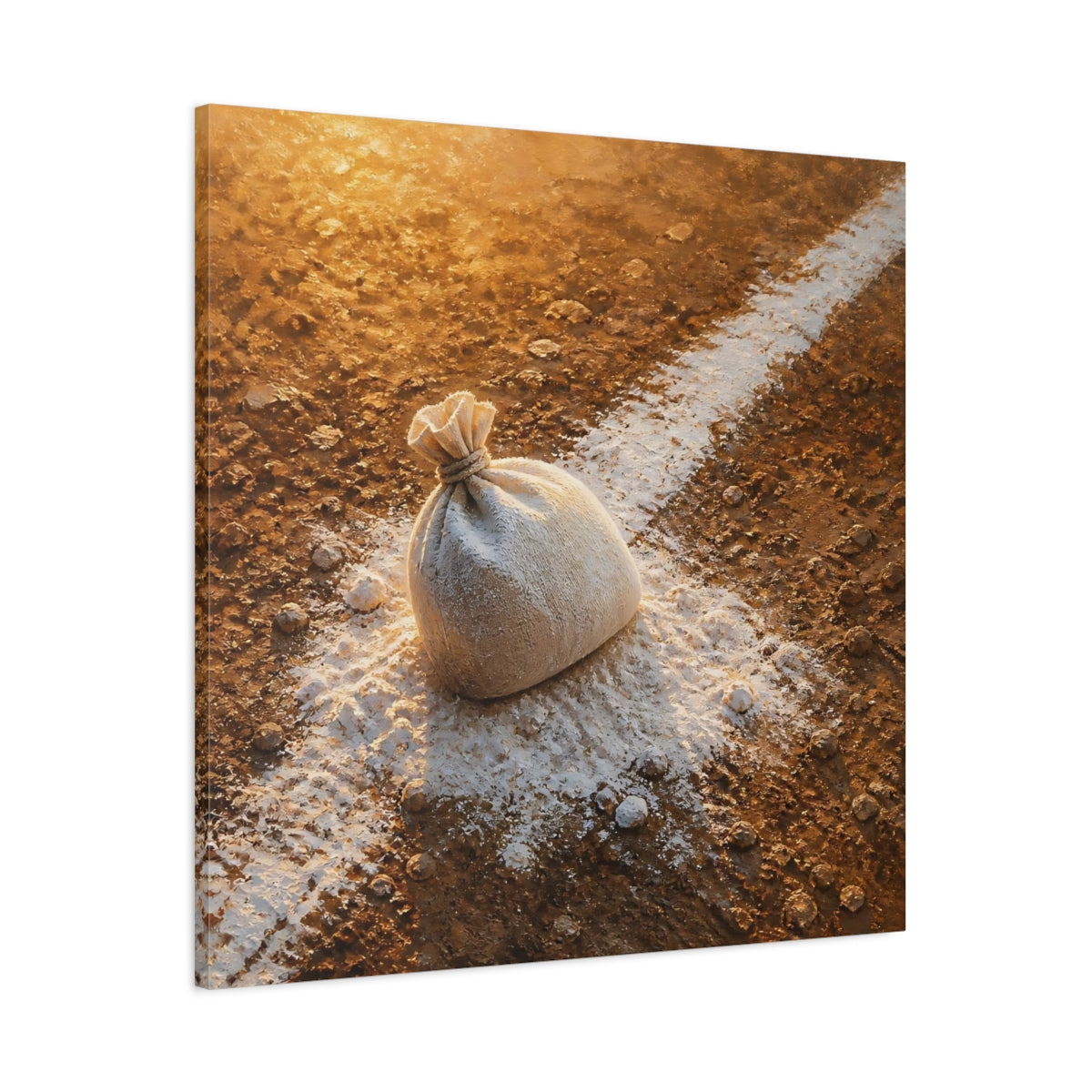 Main Mockup. Sunlit Flour Sack shown as canvas print