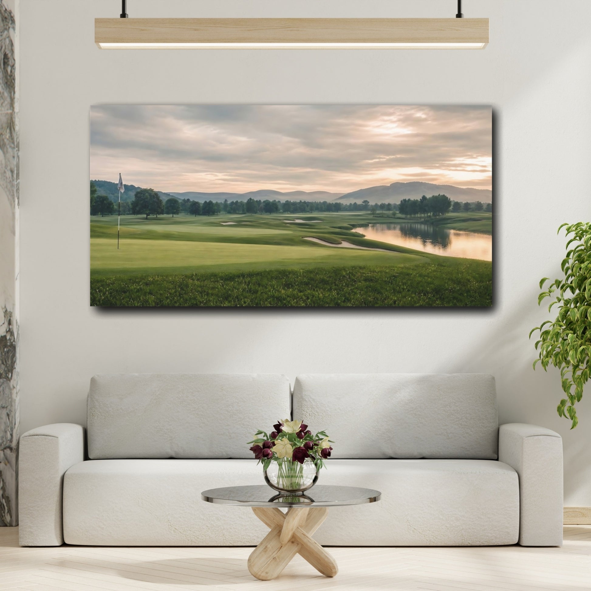 Mockup 2. Sunrise Golf Course shown as canvas print