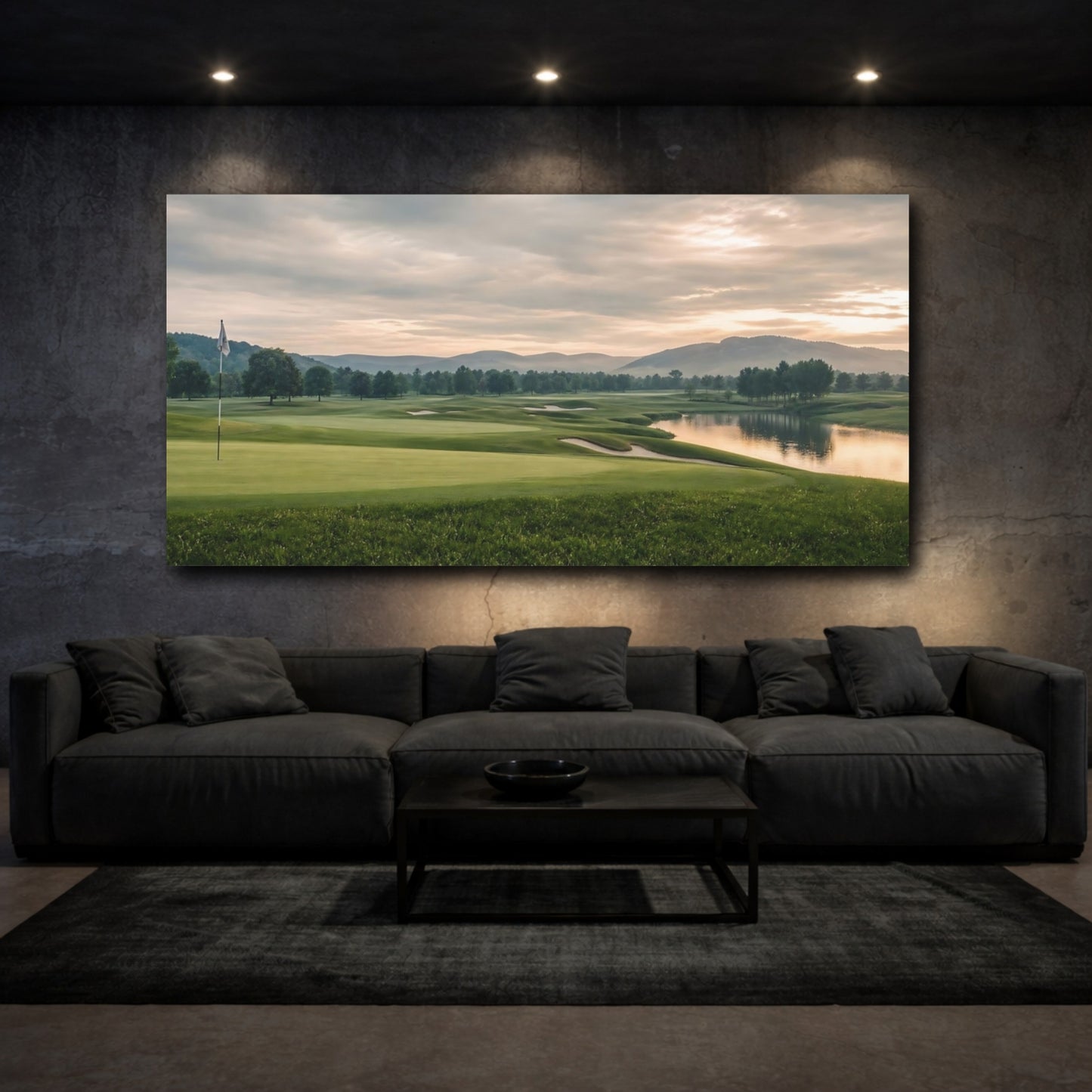 Mockup 3. Sunrise Golf Course shown as canvas print