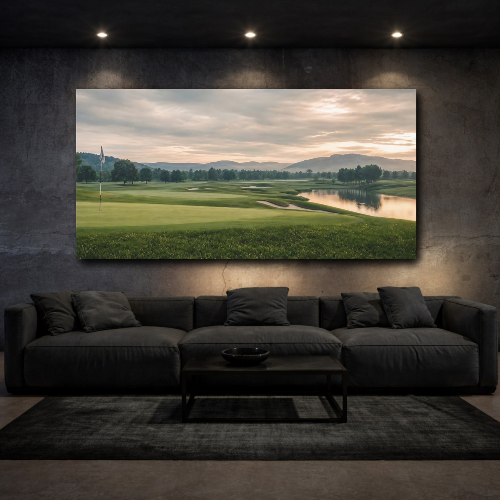 Mockup 3. Sunrise Golf Course shown as canvas print